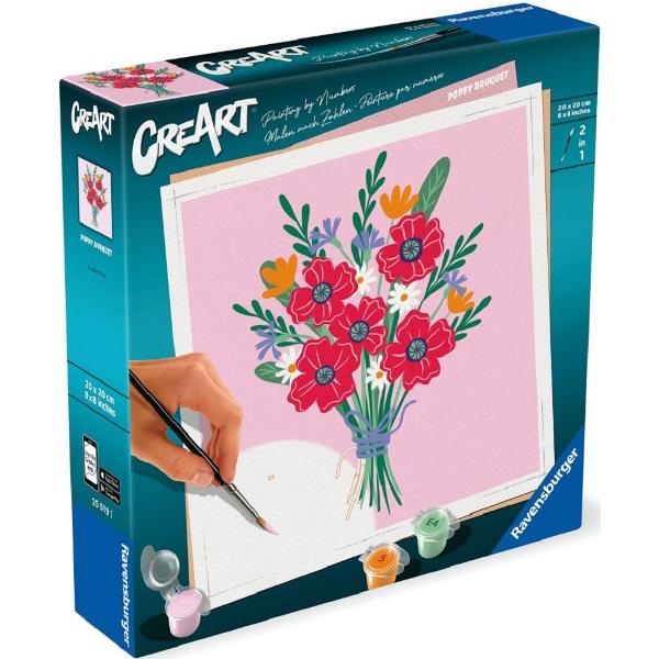 Pictura pe numere. Buchet de maci