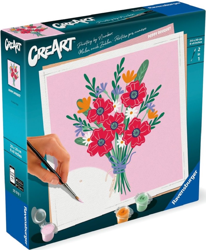 Pictura pe numere. Buchet de maci