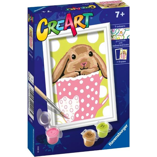 Pictura pe numere: Iepuras in cana