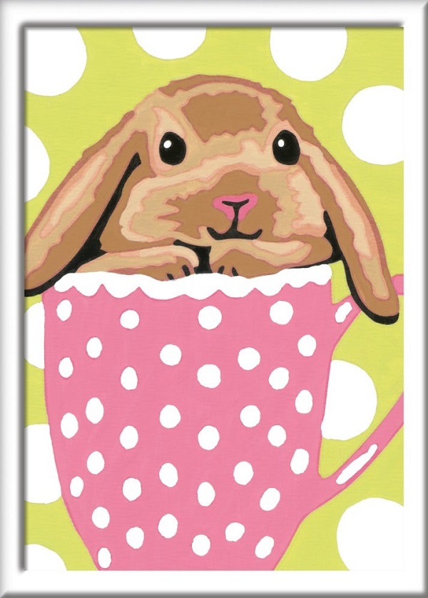 Pictura pe numere: Iepuras in cana