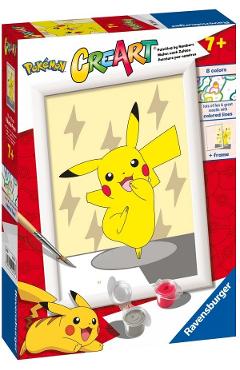 Poza produsului Pictura pe numere pentru copii. Pikachu