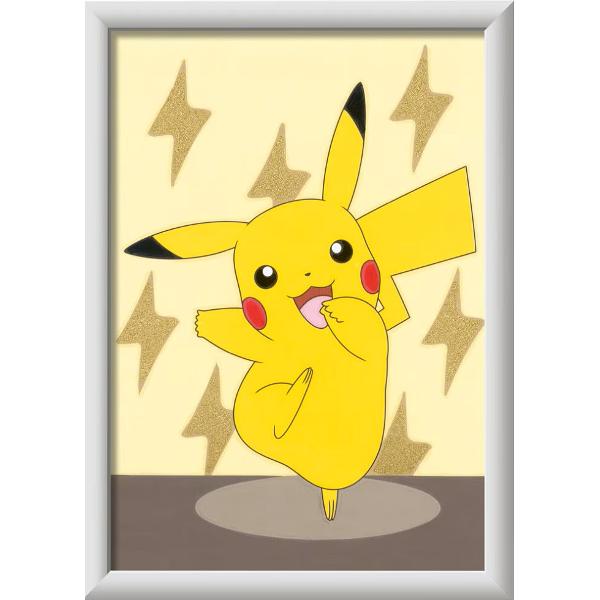 Pictura pe numere pentru copii. Pikachu