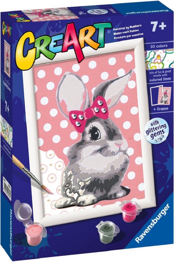 Pictura pe numere: Iepuras cu funda