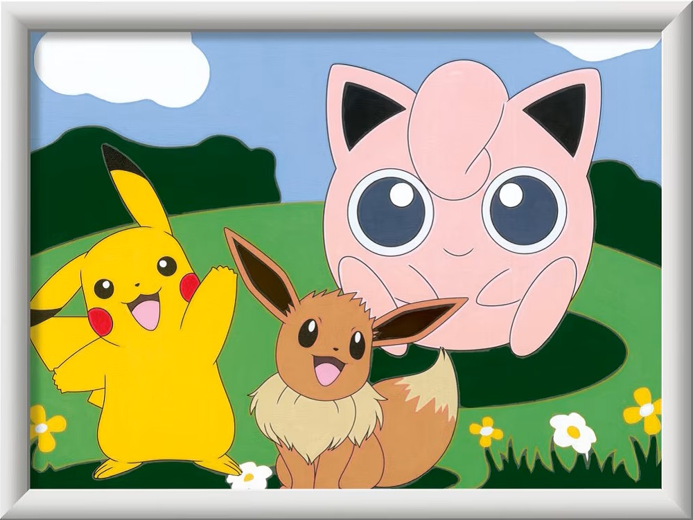 Pictura pe numere pentru copii. Personaje Pokemon