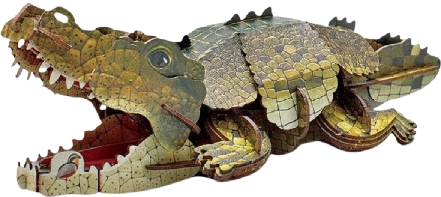 Puzzle 3D. Crocodil