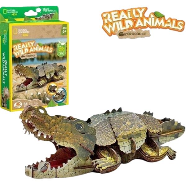 Puzzle 3D. Crocodil