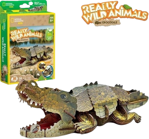 Puzzle 3D. Crocodil