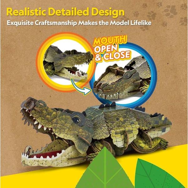 Puzzle 3D. Crocodil