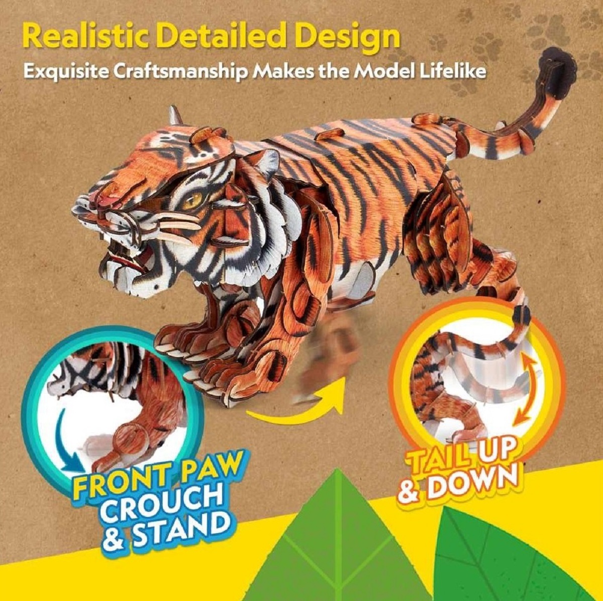 Puzzle 3D. Tigru Siberian