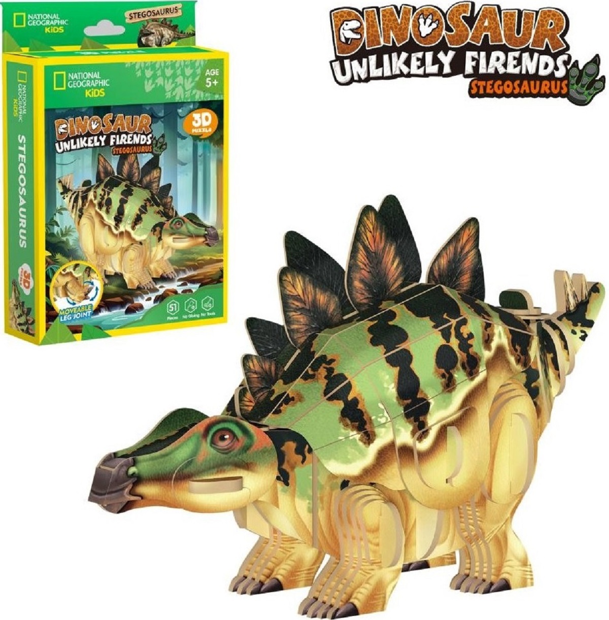 Puzzle 3D. Stegozaur