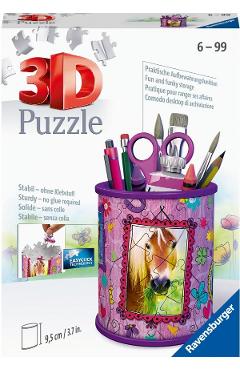 Imaginea produsului 'Puzzle 3D: Suport pixuri. Căluț 54 piese'