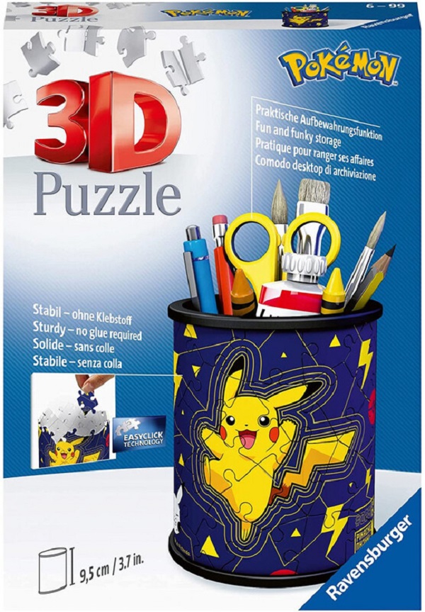 Puzzle 3D: Suport pixuri. Pokemon