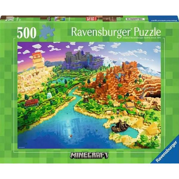 Puzzle 500 piese. Lumea Minecraft