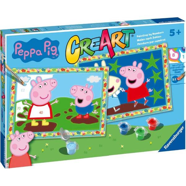Pictura pe numere. 2 sabloane Peppa Pig