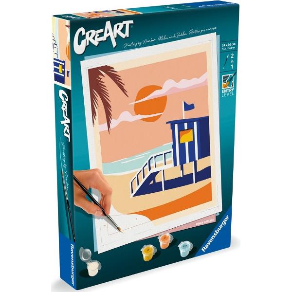 Pictura pe numere. Cabana pe plaja