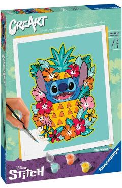 Poza produsului Pictura pe numere. Floral Disney Stitch