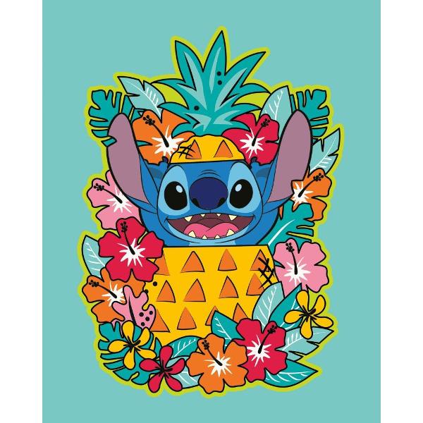 Pictura pe numere. Floral Disney Stitch