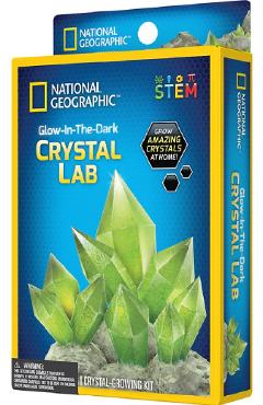 Poza produsului Mini laborator de crestere a cristalelor Verzi fosforescente. Kit educativ STEM