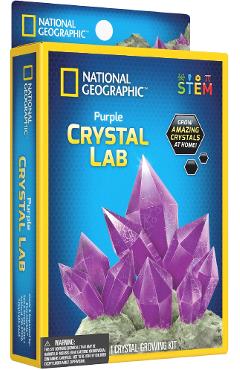 Poza produsului Mini laborator de crestere a cristalelor Violet. Kit educativ STEM