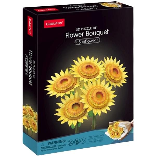 Puzzle 3D: Buchet de Floarea soarelui