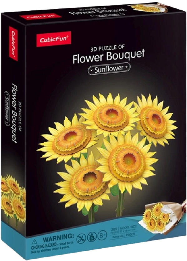 Puzzle 3D: Buchet de Floarea soarelui