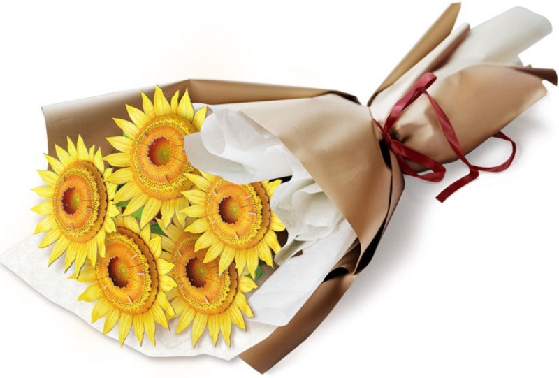 Puzzle 3D: Buchet de Floarea soarelui