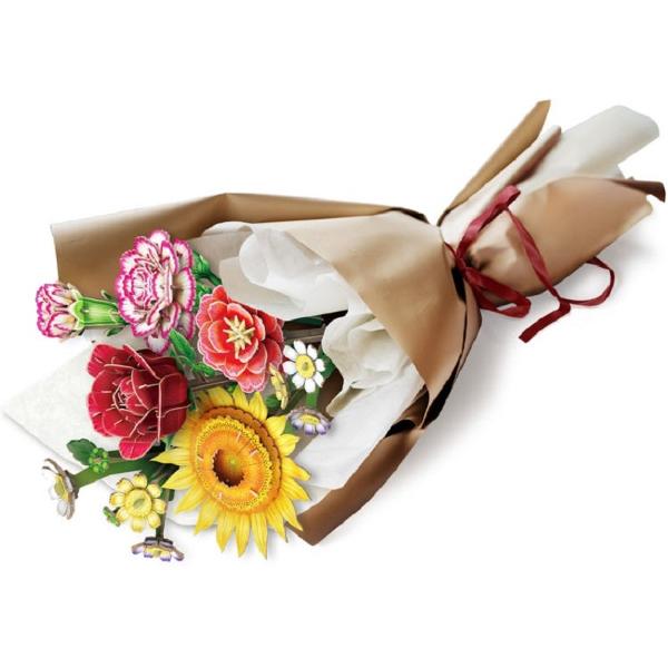Puzzle 3D: Buchet de flori asortate