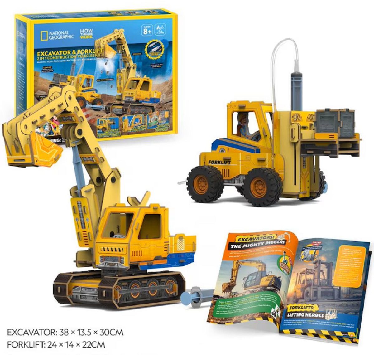 Joc educativ 3D: Excavator si stivuitor. Kit STEM