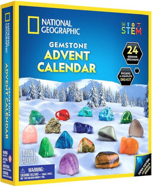 Calendar Avent: Roci si pietre pretioase cu 24 de surprize. Kit educativ STEM