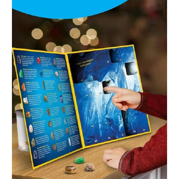 Calendar Avent: Roci si pietre pretioase cu 24 de surprize. Kit educativ STEM