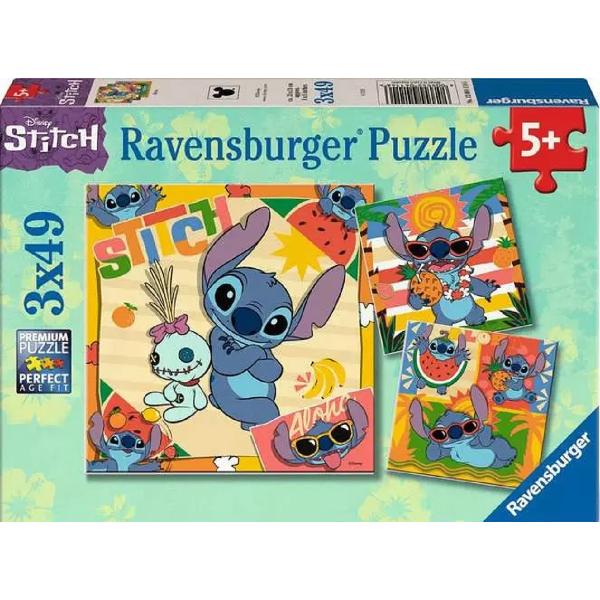  Puzzle 3x49 piese. Disney. Stitch