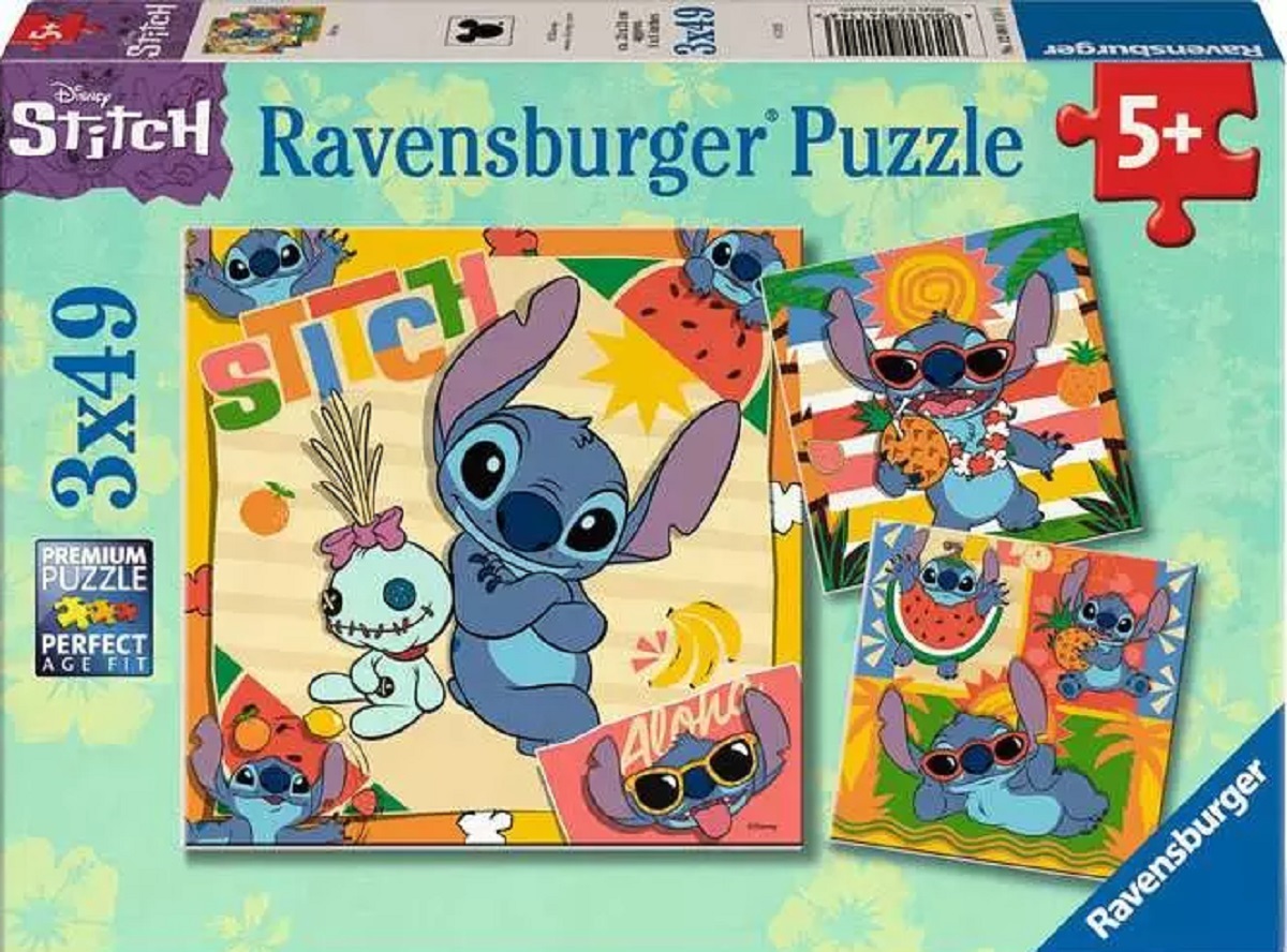  Puzzle 3x49 piese. Disney. Stitch