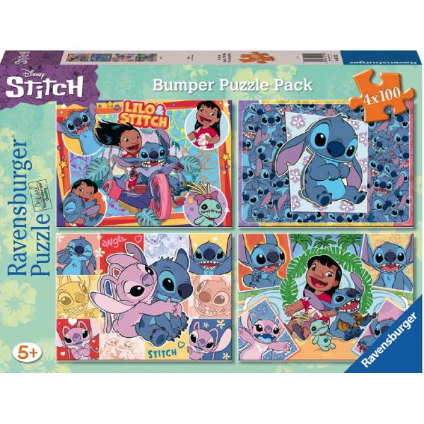 Puzzle 4x100 piese. Disney Stitch