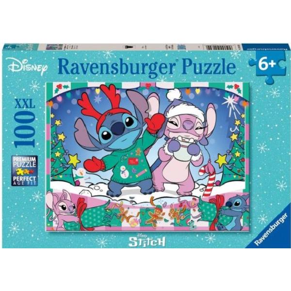 Puzzle 100. Disney Stitch in spiritul Craciunului