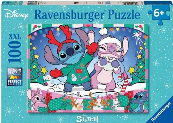 Puzzle 100. Disney Stitch in spiritul Craciunului