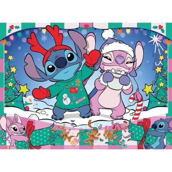 Puzzle 100. Disney Stitch in spiritul Craciunului