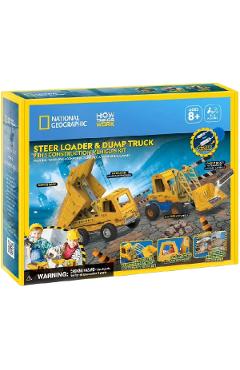 Poza produsului Joc educativ 3D: Mini incarcator si basculanta. Kit STEM