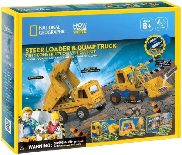 Joc educativ 3D: Mini incarcator si basculanta. Kit STEM