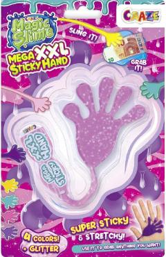 Poza produsului Mana lipicioasa. Slime roz cu sclipici