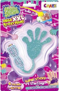 Poza produsului Mana lipicioasa. Slime albastru cu sclipici