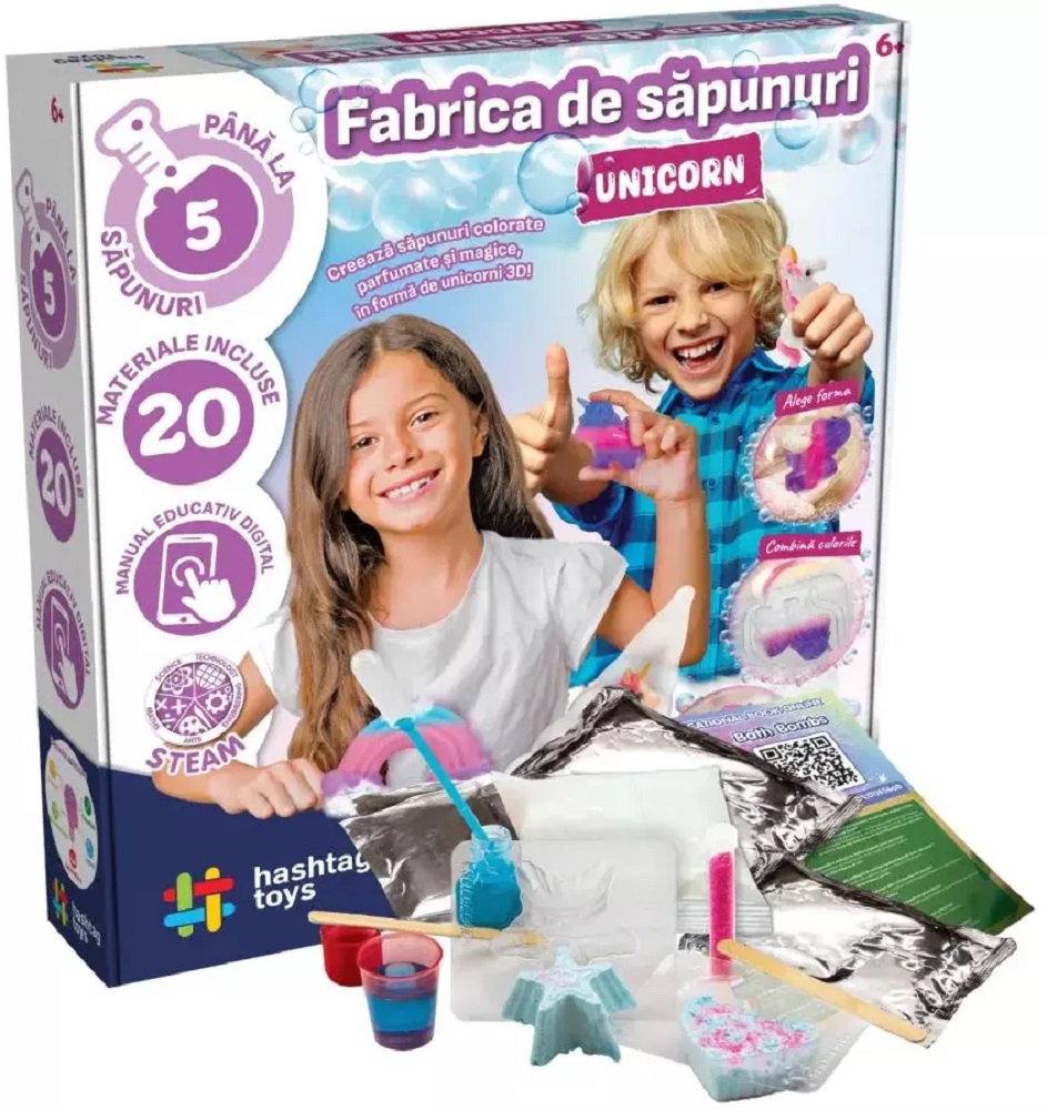 Set Fabrica de sapun cu unicorn. Kit STEAM