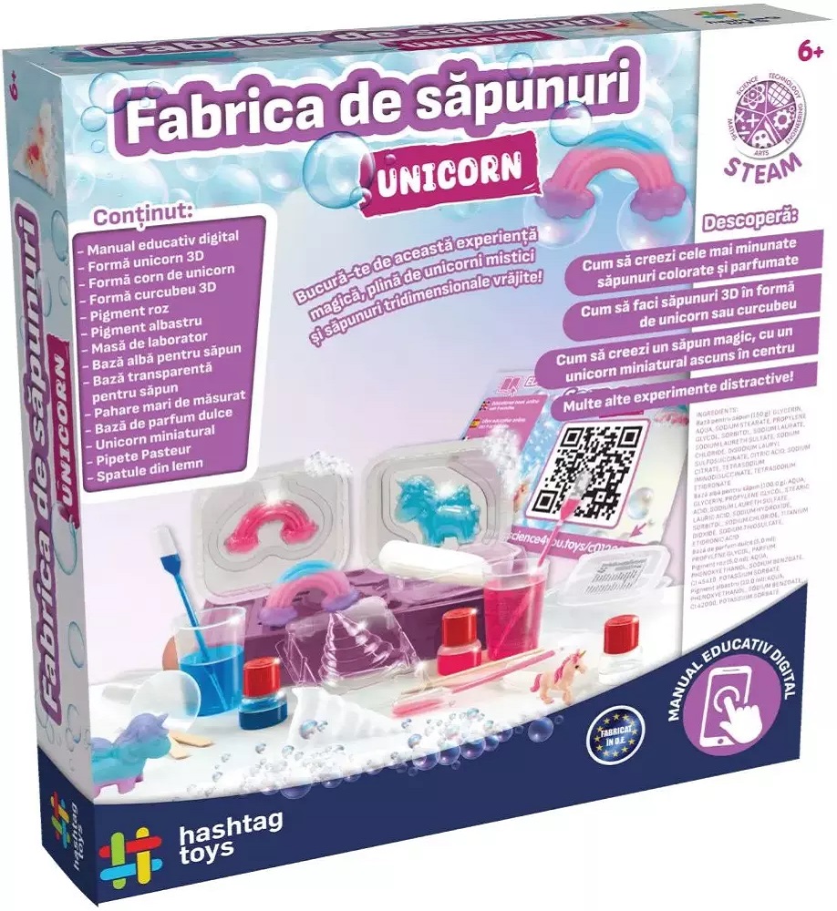 Set Fabrica de sapun cu unicorn. Kit STEAM