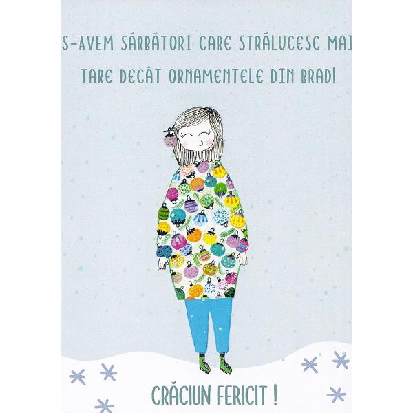 Carte postala: Craciun fericit! Globuri