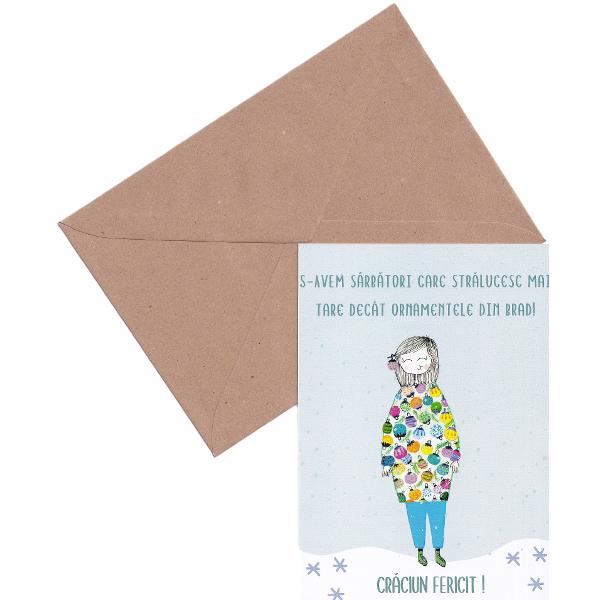 Carte postala: Craciun fericit! Globuri