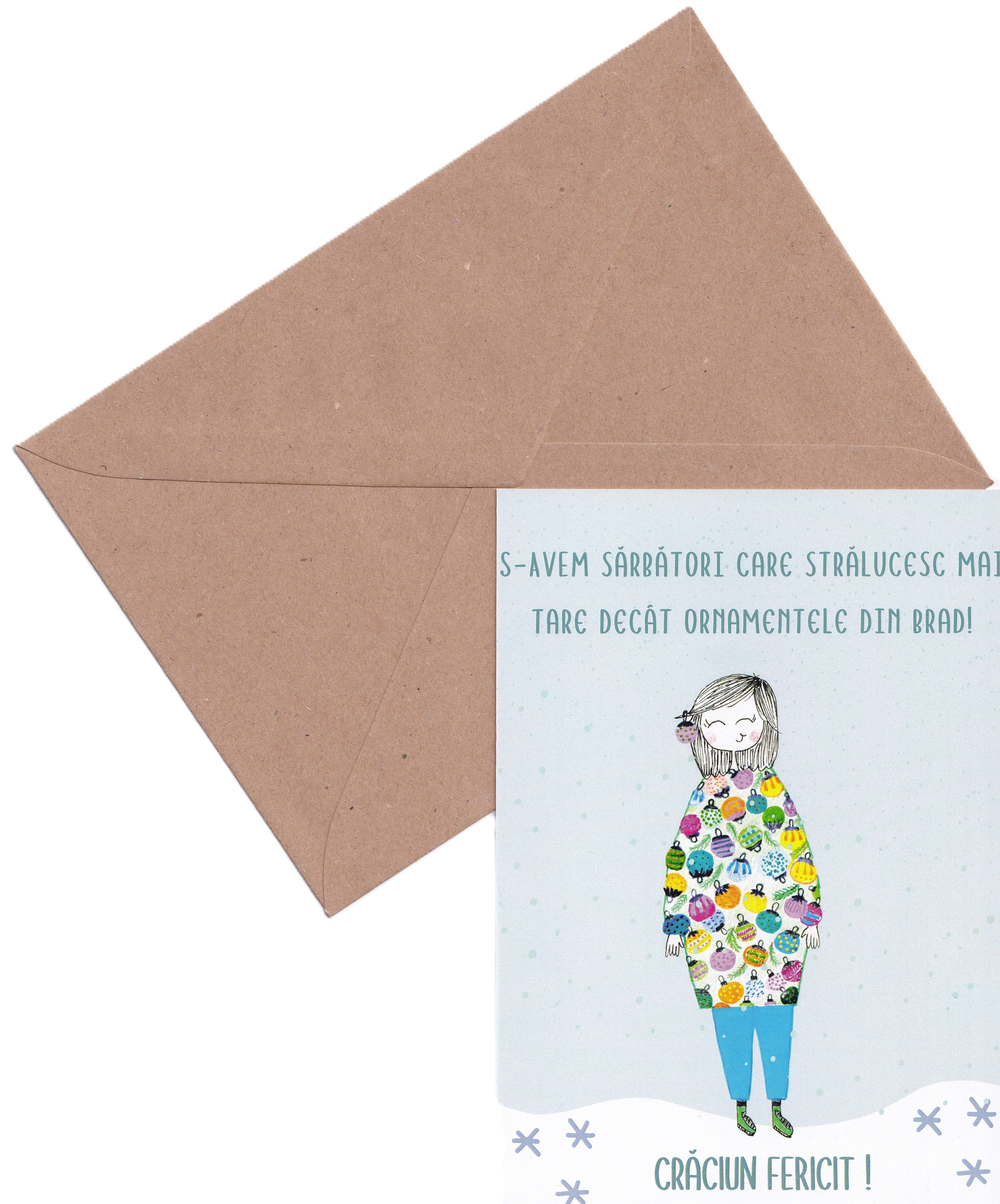 Carte postala: Craciun fericit! Globuri