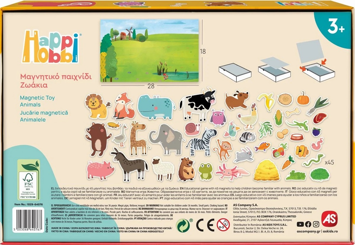 Joc magnetic: Animale. Happi Hobbi