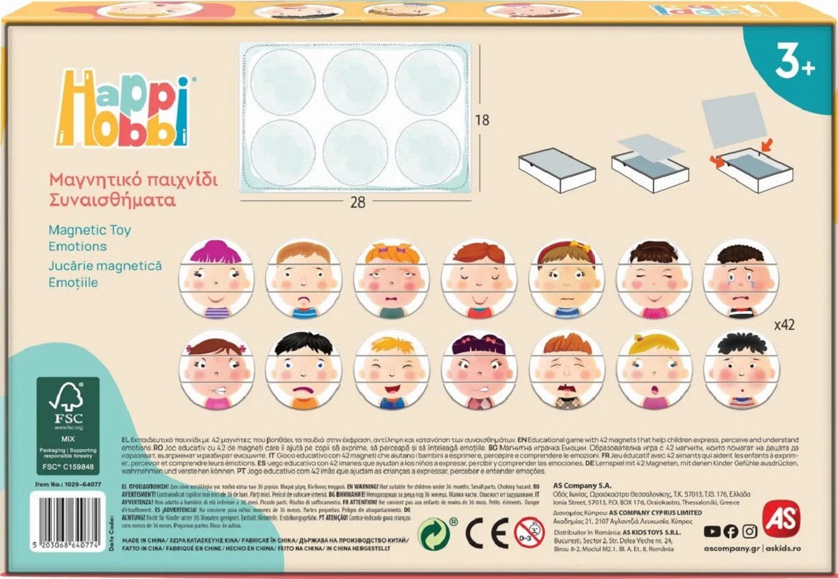 Joc magnetic: Invatare emotionala. Happi Hobbi