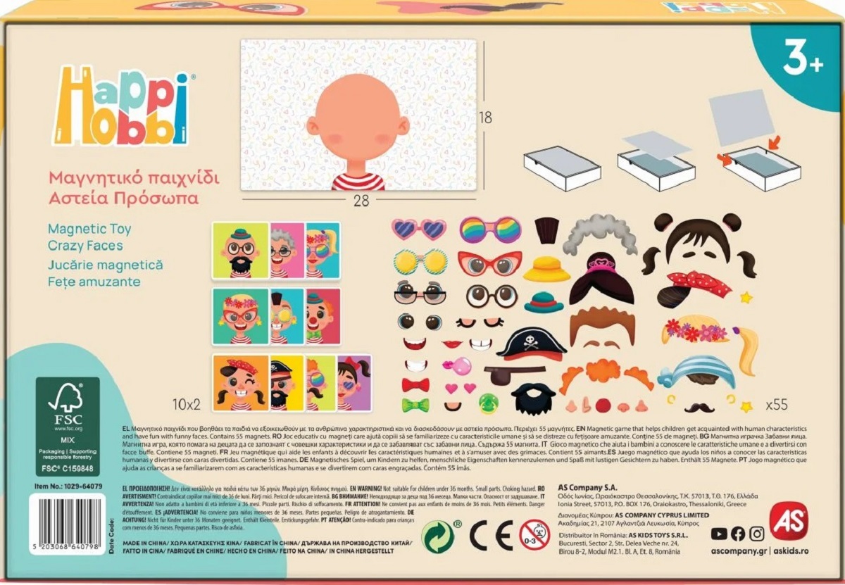 Joc magnetic: Fete amuzante. Happi Hobbi