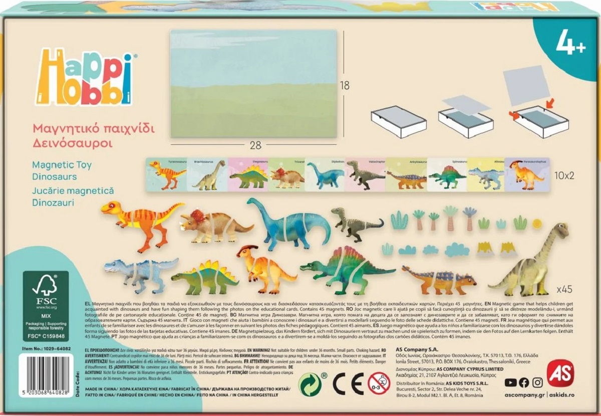Joc magnetic: Dinozauri. Happi Hobbi