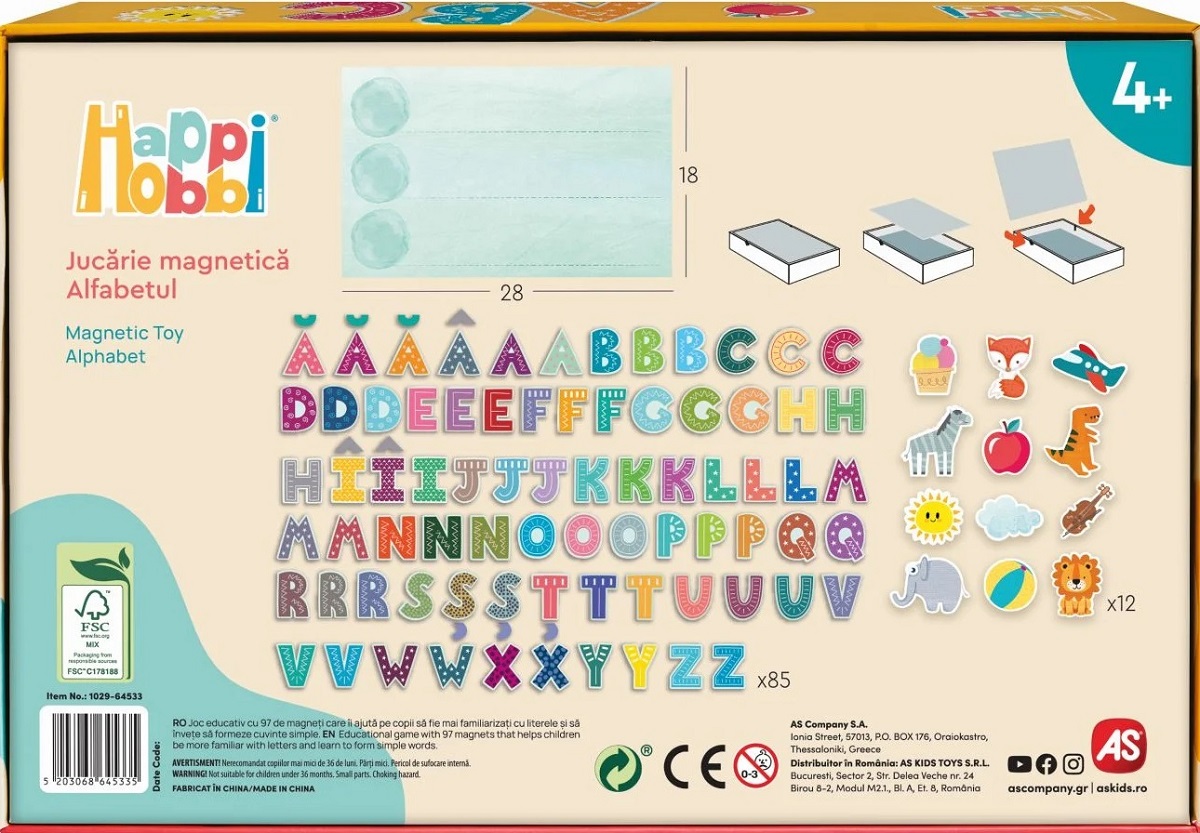 Joc magnetic: Alfabetul. Happi Hobbi
